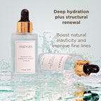 MATKAS Korean Firming Boost Hydrating Hyaluronic Acid Serum 1 Fl. Oz. - Hyaluronic Acid + 2% Niacinamide Serum for Dry Skin, Anti Aging Korean Peptides Moisturizer for Face, Deep Facial Skin Hydration