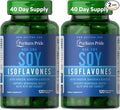 Puritan's Pride Non-GMO Soy Isoflavones 750mg, Dietary Supplement with Active Daidzein, Genistein, and Glycitein Supports Menopause and Hot Flashes, 120 Rapid Release Capsules (Pack of 2)