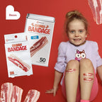 BioSwiss Bandages, Bacon Shaped Self Adhesive Bandage Set, Latex Free, Sterile Wound Care, 24 Count