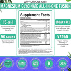 Adndale Magnesium Glycinate 400 mg Gummies with Ashwagandha, Magnesium Malate & Taurate, Tart Cherry, Magnolia Bark, Lemon Balm, Passionflower, Chamomile, L-Theanine, Zinc, Vitamin K2 & D3. 180CT
