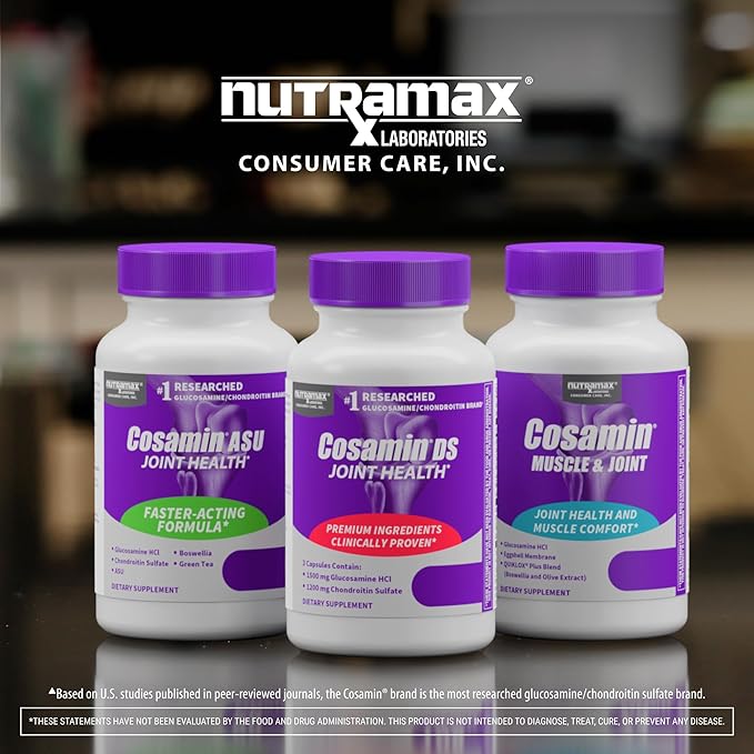 Nutramax Laboratories Cosamin® ASU Joint Health Supplement with Glucosamine, Chondroitin & ASU for Adult Men & Women, Joint Supplement, 150 Capsules
