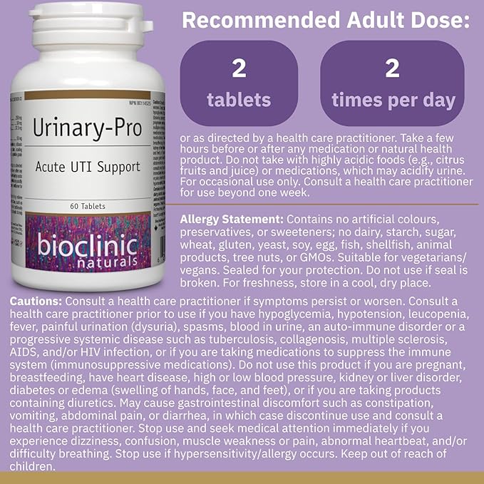 Bioclinic Naturals Urinary-Pro 60 Tablets