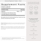 JSHealth Vitamins Advanced Magnesium+ Powder with Magnesium Glycinate & Citrate - 3 Bioavailable Forms, 400 mg/Serving - Peach Flavor