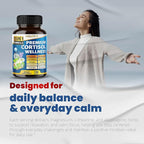 VEGATOT Organic Cortisol Wellness Complex 15-in-1 Formula with Magnesium Ashwagandha St. John's Wort Valerian Rhodiola Rosea Passionflower Chamomile