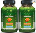Irwin Naturals Maximum Strength 3-in-1 Carb Blocker - Neutralize Carbohydrates, Aids Digestion and Metabolism Booster - White Kidney Bean Extract + Chromium + Enzyme Blend - 75 Soft-Gels - 2 Pack