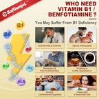 Vitamin B1(Benfotiamine) Gummies 500mg – B1 B6 B12 Vitamins with Magnesium for Energy Metabolism, Healthy Nervous System – Chewable B Complex for Adults & Kids - Vegan, Sugar Free, 120 Ct