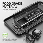 Weekly Pill Organizer,Portable 7 Day Pill Box,Moisture Proof Medicine Pill Organizer,Travel Pill Case with BPA-Free Material,Pocket-Size for Supplements & Vitamins (Black)