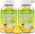 Potassium Citrate Gummies, High Potassium Supplement Gummies 1200mg Support Leg Cramps & Muscle Health, for Adults & Kids, Vegan, Pineapple Flavor 120 Count