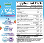 Multivitamin Gummies for Adults - Complete Multivitamin Gummy for Women & Men - Essential Vitamins & Minerals with Vitamins A, C, D, E, & High Potency B12 - Vegetarian Gummy Multivitamins - 60 Gummies