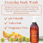 FORIA Everyday Body Wash and Initimate Wash for Women - Organic, pH-Balanced, Sensitive Skin Safe for Feminine Intimate Areas - 10 Fl Oz