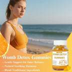 Womb Gummies for Hormone Balance & Ovary and Uterus Cleanse & Menstrual Cycle, Inositol Fertility PCOS Multivitamin Gummies for Women to Get Pregnant Fast, 60 Count Orange Flavor