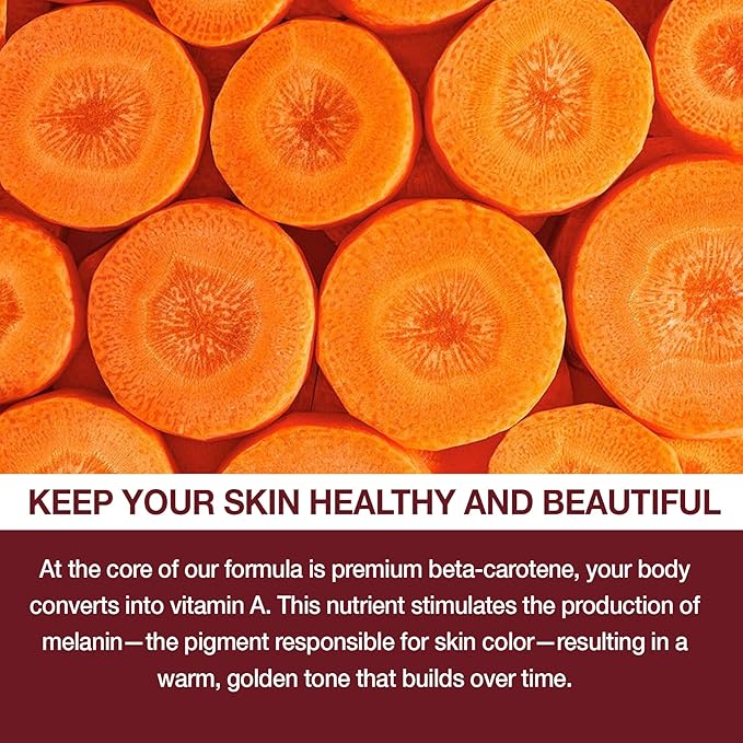 60 Count Bronze Bites Tanning Gummies for Women that Work Fast Without Sun, Self Tan Daily Chews Gummy with Beta Carotene Astaxanthin Lycopene zinc (Citrate) Vitamins for Skin Health