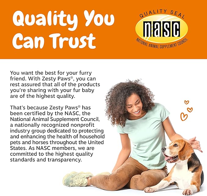 Zesty Paws Probiotics for Dogs, Digestive Enzymes Gut Flora, Digestive Health, Diarrhea & Bowel Support, DE111, Dog Probiotics Soft Chew for Pet Immune System, Chicken, 90 Ct