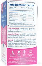 Hyalogic Hyaluronic Acid Chewable Lozenge – Sugar-Free Supplement for Hair Skin and Nails Vitamins for Women, Supports Skin Hydration (30 Count)