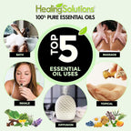 Healing Solutions 2 oz Sleep Essential Oil for Diffuser, Relaxation, Organic, Pure, Undiluted - Dream Essential Blend, 60 ml Sleep Aid - Organic Diffuser Oil