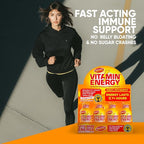 Vitamin Energy Immune+ Extra Strength Energy Shot Orange Burst 24 Pack, 260mg Natural Caffeine, B-Vitamins, Citicoline, Green Tea, Immunity & Focus Support, Zero Sugar, Gluten-Free 1.93 fl oz