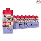 SlimFast Protein Shake, NEW Mocha Latte- 20g Protein, Meal Replacement Shake Ready to Drink, High Protein with Low Carb and Low Sugar, 24 Vitamins and Minerals, 11 Fl Oz (Pack of 12)