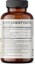 Futurebiotics Turmeric + Curcumin, Antioxidant, Joint & Digestion Support with BioPerine for Enhanced Nutrient Intake, Non-GMO, 90 Vegetarian Capsules