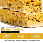 Wonderslim High Fiber Protein Bars, Fluffy Lemon Crisp | 15g Protein, 8g Fiber | Low Sugar, Low Carb | Healthy Indulgence | Satisfying, Supports Energy & On-the-Go Convenience, 7 Pack