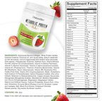 NaturalSlim Metabolic Protein Powder with Collagen, whey protein powder shake, Hydrolyzed Collagen with L-Glutamine for Metabolic Support, Digestion, Skin, Joints & Muscle, Low Carb 17.06oz Strawberry