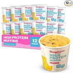 Bootylicious | 25g Protein Muffin | Birthday Cake | Low Carb, 16g Fiber, Low Glycimic Index, Low Sugar, 2.54oz Cup, 12-Pack