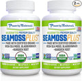 Power By Naturals Sea Moss Plus – USDA Organic Irish Sea Moss Capsules with Bladderwrack & Burdock Root – Immune Support – Vegan, Non-GMO, Gluten-Free – 120 Capsules, 2-Pack (2-Month Supply)