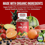 Made with Organic Fruits & Veggies Capsules-Superfood Vegetable Vitamin Supplement for Women & Men-Blend of Fruits and Greens for Daily Health.Fruits and Vegetables Supplements (30-Day Supply)