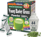 Yamamoto Kanpoh YAMAKAN Young Barley Grass Powder, Grass Juice for Gut Health & Vitality, Rich in Vitamins & Minerals for Women & Men, Super Greens Powder, Non GMO, Gluten-Free & Vegan, 44 Count