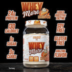 Axe & Sledge WHEY More Premium Protein Blend | 24g Protein, Whey Concentrate & Isolate | Prebiotic Fiber for Enhanced Absorption | Creamy, Delicious, Versatile | 30 Servings, Peanut Butter Pie