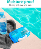Travel Pill Organizer - Airtight Medicine Case for Traveling Portable Pharmacy Box with Labels Vitamin Container 8 Compartment Supplement Medication Holder Large Capacity Daily (Blue)