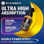Liquid Magnesium Glycinate 420 Mg with Natural Tart Cherry Extract | Magnesium Glycinate Drops Supplement for Sleep, Mood & Mobility Support | Tart Cherry Extract