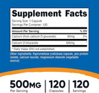 Nutricost Calcium D-Glucarate 500mg, 120 Capsules - Gluten Free, Non-GMO, Vegetarian Friendly (Pack of 2)