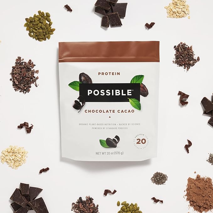 Protein Powder - Muscle Growth & Recovery Support - Plant-Based Protein - Essential Amino Acids & BCAAs - Vegan, Gluten-Free & USDA Organic - Chocolate, 1.25 Pound (Pack of 1)