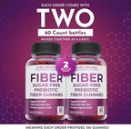 Atlantis Nutrition Sugar Free Fiber Gummies for Adults - 5G Fiber Supplement Formulated with 5.4G Prebiotic Digestive Blend/Serving - Supports Gut Health & Healthy Digestion - 2-Pack 120 Gummies