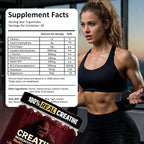 Creatine Monohydrate Gummies 5g Sugar Free Creatine with Vitamin B12 and L-Taurine | Muscle Growth for Men and Women | Low Calorie Formula 120 Gummies for 30 Servings, Mixed Berry