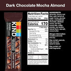 KIND Bars, Dark Chocolate Mocha Almond, Healthy Snacks, Gluten Free, Low Sugar, 5g Protein, 12 Count (Pack of 2)