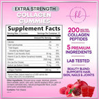 Collagen Peptides Gummies - 2500 mcg D-Biotin Per Serving - Hydrolyzed Protein Type I & III Multi Collagen Supplement with Vitamin C & Zinc - Support for Hair, Skin, Nails, Berry Flavor - 60 Gummies