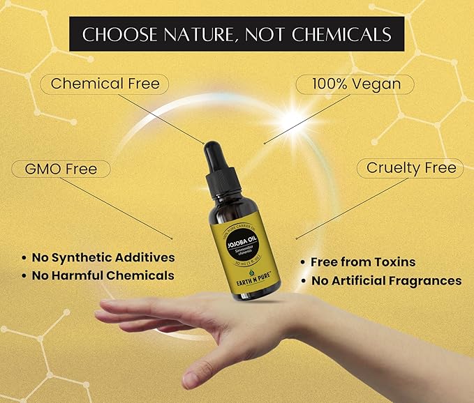Earth N Pure Jojoba Oil Cold Pressed Natural and Therapeutic Grade for Skin & Hair 15 ml