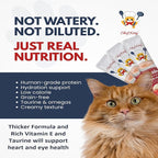 Cat Treats Lickable | Grain-Free Cat Food Toppers, High Protein | Creamy Puree Squeeze Ups with Vitamin E & Taurine, Digestible Formula | 0.5 oz. Each Tube, Chicken & Seafood Mix Variety | 10 Tubes