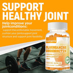 Nutravita Glucosamine Chondroitin Gummies with MSM & Elderberry Extra Strength - Joint Support, Antioxidant Immune Support Supplement for Adults, Men & Women.120 Orange Chews