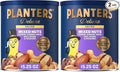 PLANTERS Deluxe Mixed Nuts - Roasted Cashews, Almonds, Brazil Nuts, Pistachios, and Pecans, Plant-Based Protein, Quick Snack, 15.25oz Canister (Pack of 2)