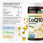BIO KRAUTER® CoQ10 200mg for Energy Production - Coenzyme Q10 for Antioxidant & Daily Wellness - Vegan 90 CoQ10 Gummies, 45-Day Supply - Non-GMO, Banana Flavor