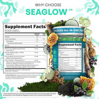 Clean Nutra Sea Moss Gummies Black Seed Oil Chlorella Ashwagandha Root Hair Growth Skin Glow Irish Sea Moss Elderberry Burdock Manuka Honey Trace Minerals Detox 60 Gummy Vitamins Sea Glow Supplement