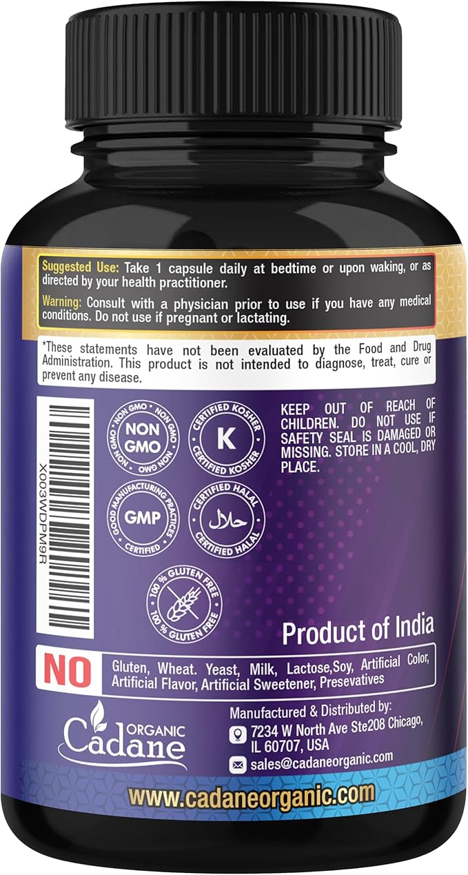 Organic Cadane Resveratrol Supplement - 12in1 Blended with VIT.C, Quercetin, Berberine, Turmeric, Green Tea & More - 90 Capsules 3 Month