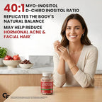 Carbamide Forte Myo Inositol & D Chiro Inositol Supplement | Inositol Supplements with Berberine, l-Methyl Folate, Vitamin D3 & Selenium | Ideal 40:1 Ratio - 120 Capsules