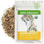 USDA Organic Agrimony Herb (3oz.) - Agrimonia eupatoria – Dried Agrimoney Loose Leaf Tea – Traditional Digestive Herbal Tea – Product of Ukraine