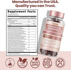 Clear Mushroom Gummies, Lions Mane, Reishi, Cordyceps, Chaga 10:1 Extract (Raspberry Flavor) - 2500mg 10 Mushroom Focus Gummies for Brain Health, Memory, Calm Energy, 3rd Party Tested