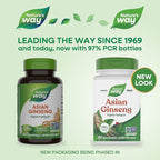Nature's Way Asian Ginseng, Fights Fatigue*, 1,120mg Per 2-capsule Serving, Non-GMO Project Verified, Vegan, 100 Capsules (Packaging May Vary)