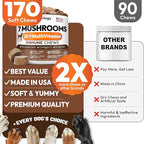 (2 Pack) Turkey Tail Mushroom for Dogs - 340 Chews - Lion’s Mane - Shiitake - Reishi - Buddy Immune Support Guard - Mushroom Supplement for Dogs with Glucosamine, Health Vitamins Multivitamin