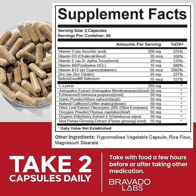L-Lysine 250mg Capsules – Immune & Cold Sore Support – Vegan, Non-GMO, Allergen-Free, 3rd-Party Tested, Lisina 1000 mg Organica - Made in USA